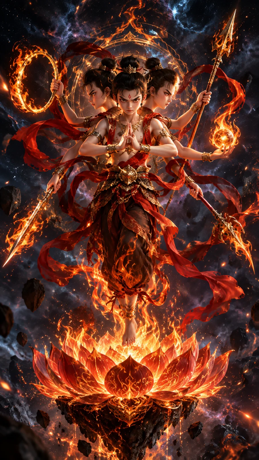 ダークファンタジー風・虚空に浮かぶ神話戦士 - 3