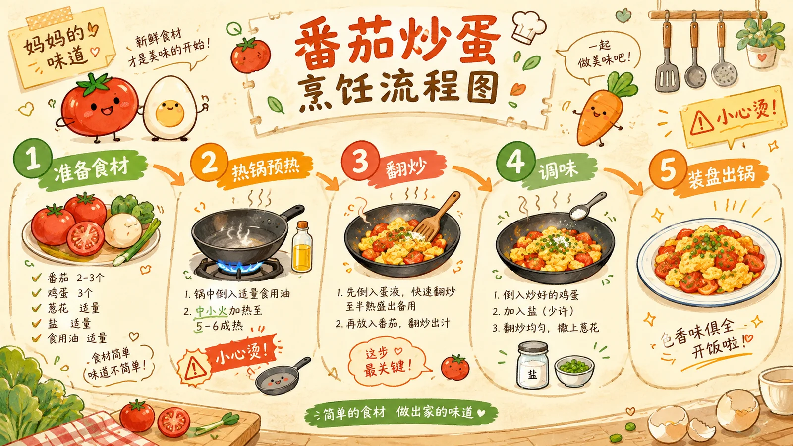 手描きイラストのレシピ＆クッキング図解 - 7