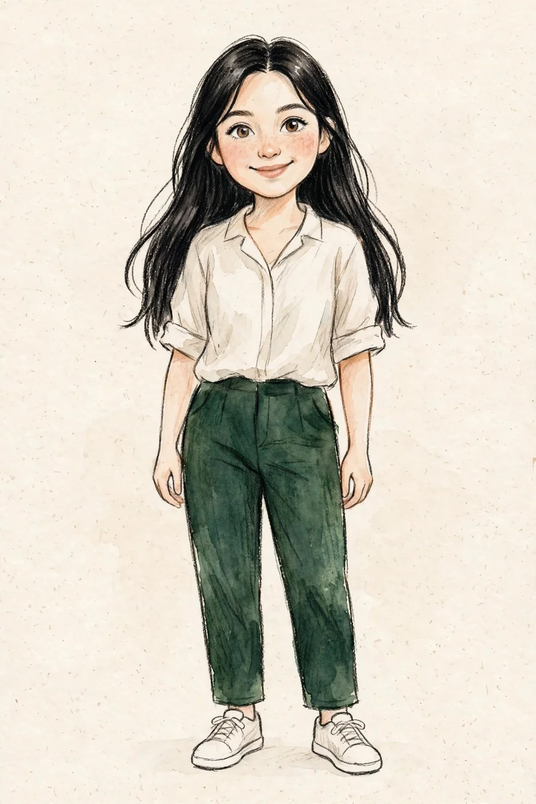 実写から手描きキャラクターへの変換シート - 2