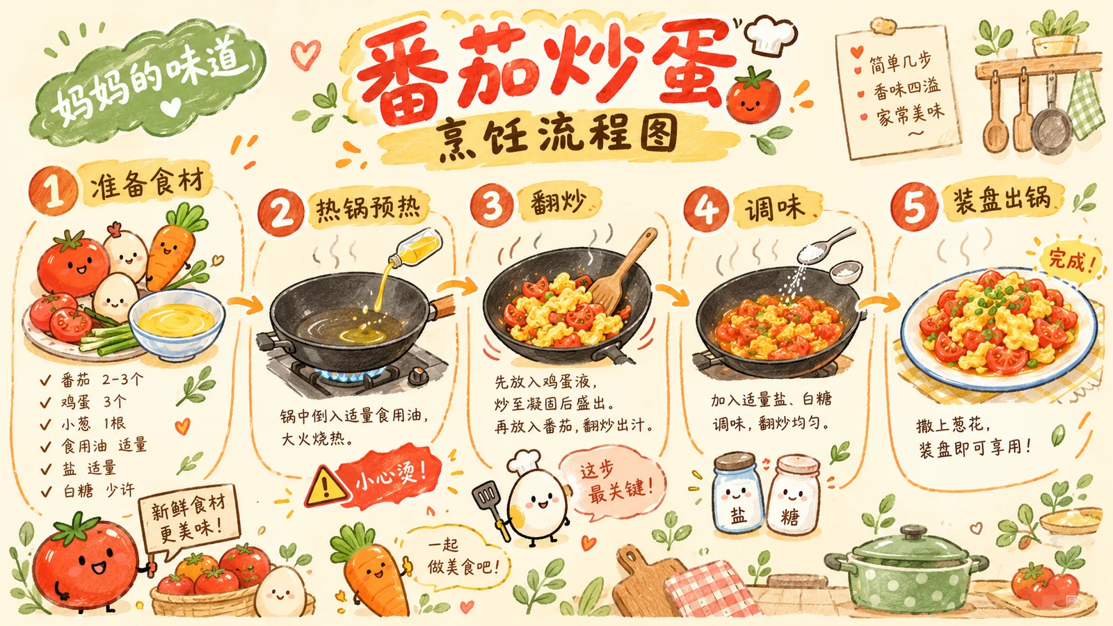 手描きイラストのレシピ＆クッキング図解 - 4