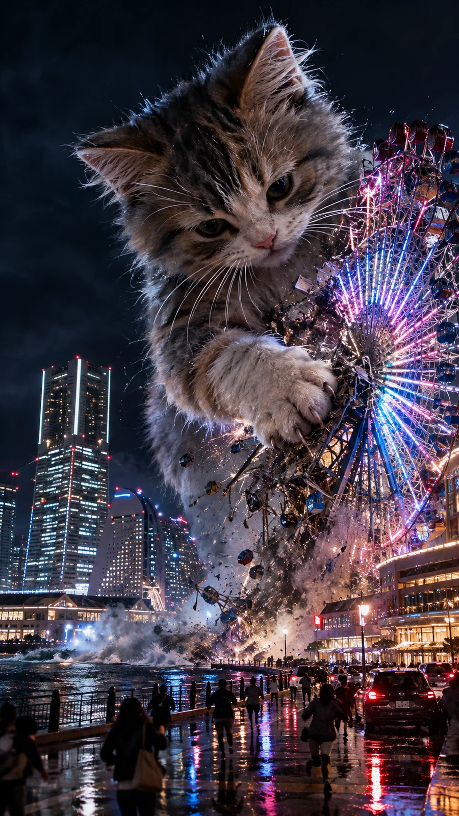 都市に現れた巨大ふわもこ猫＆犬（テンプレート） - 5