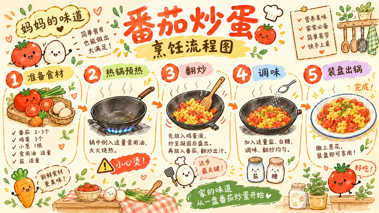 手描きイラストのレシピ＆クッキング図解 - 6