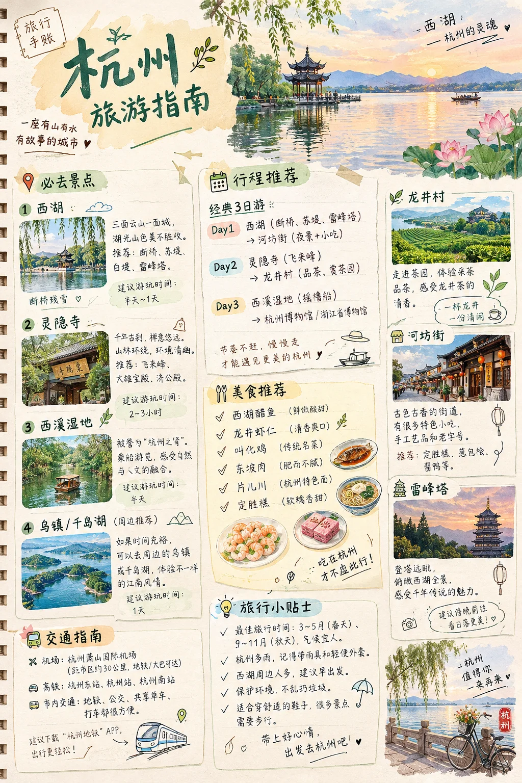 水彩イラスト入り旅のトラベルジャーナル - 6