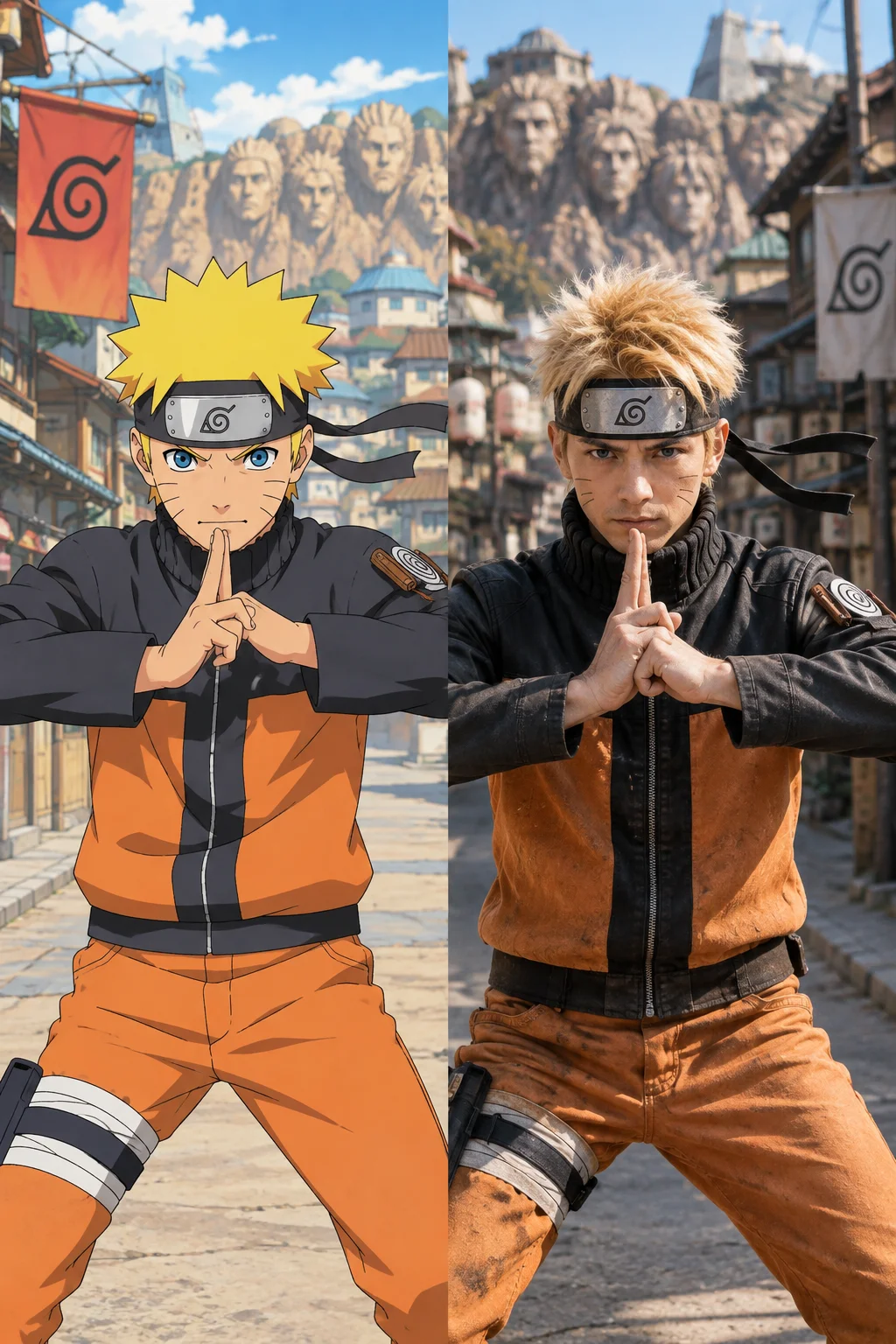 ナルト手描きスケッチと実写の共演 - 4