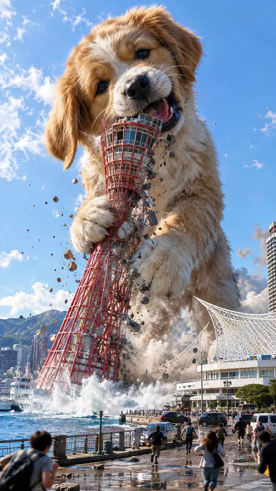 都市に現れた巨大ふわもこ猫＆犬（テンプレート） - 2
