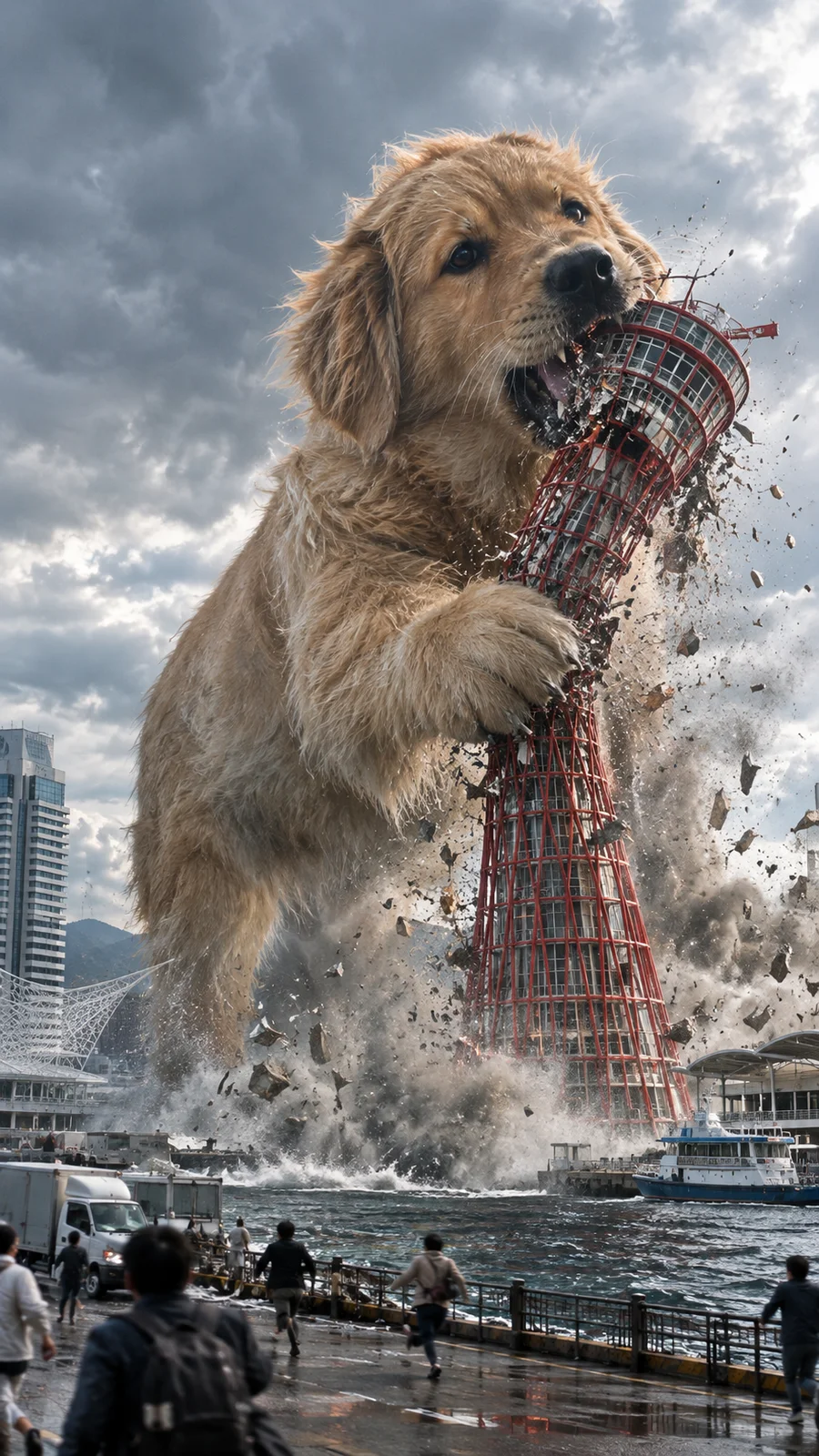都市に現れた巨大ふわもこ猫＆犬（テンプレート） - 6